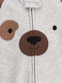 Grey - Toddler 1-Piece Bear Fleece Footie Pajamas, Selected