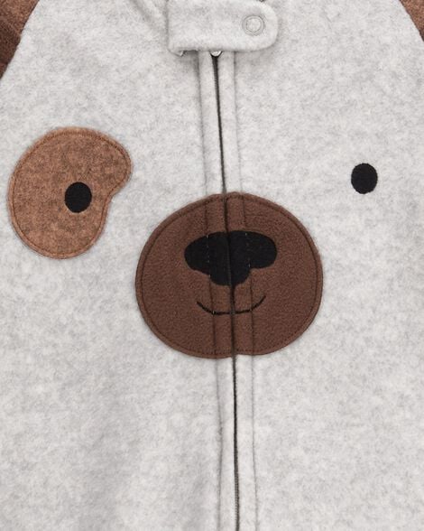 Product image 2 of Toddler 1-Piece Bear Fleece Footie Pajamas