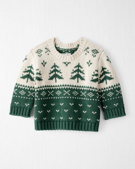 Baby Organic Cotton Fair Isle Sweater Knit Pullover