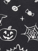 Black - Toddler Halloween Spooky Print Dress - Black, Selected