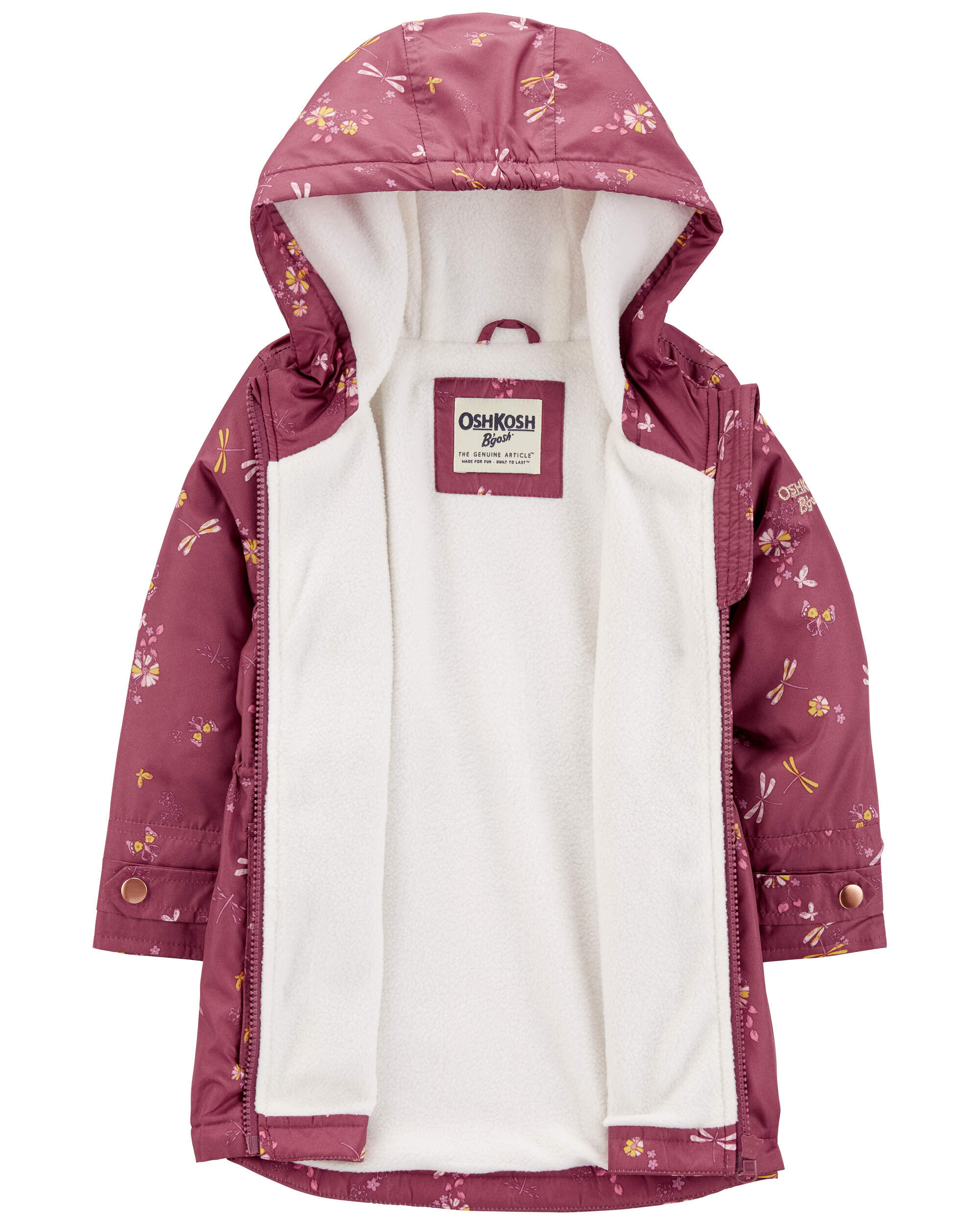 Toddler Dragonfly Print Fleece-Lined Midweight Jacket Toddler Dragonfly Print Fleece-Lined Midweight Jacket