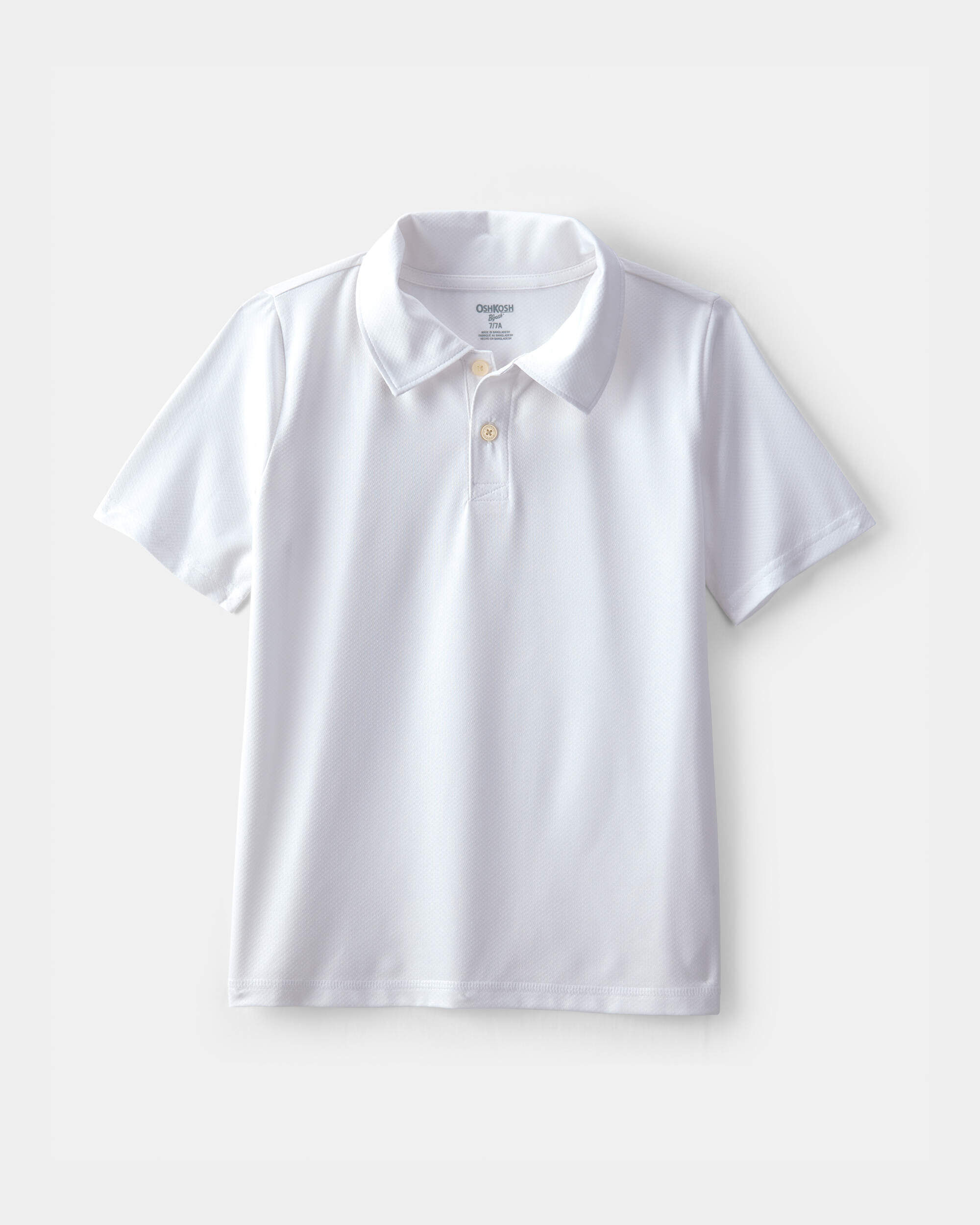 OshKosh Bgosh Boys Uniform Active Polo Shirt 10 White 14$