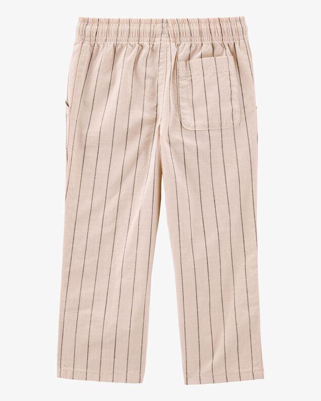 Product image 2 of Baby Striped Pull-On Cotton Pants - Tan