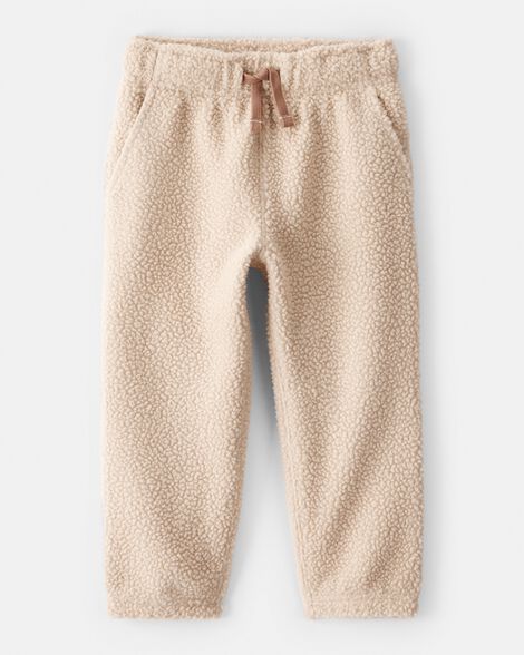 Toddler Boy Fleece Joggers - Brown