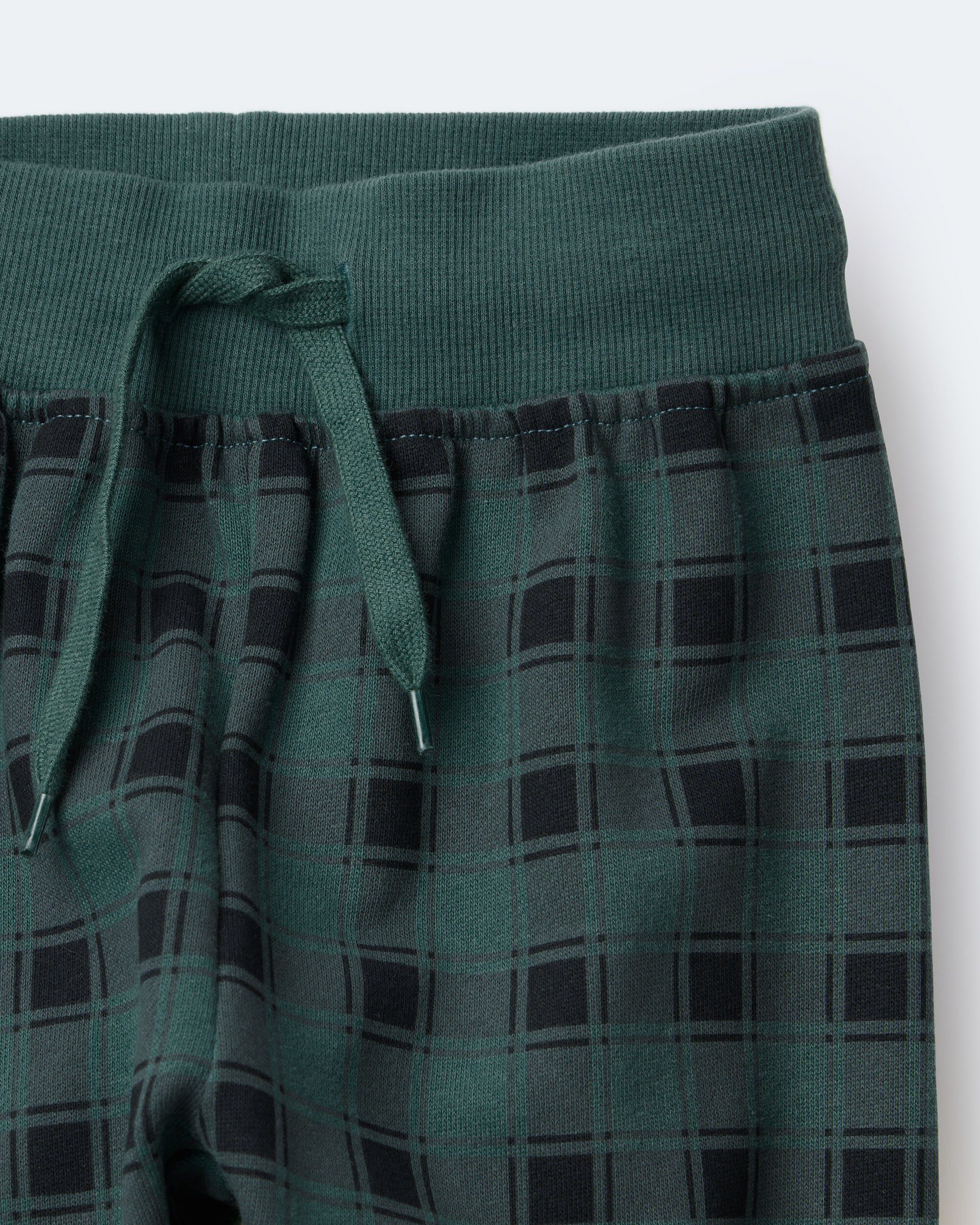 Tartan0627ページ Toddler No-Seam Jogger Pant in Plaid - Green/Black - Otter