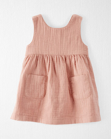 Baby Organic Cotton Gauze Pocket Dress