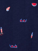 Navy - Kid 4th Of July Cotton Polo, Selected