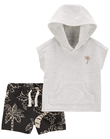 Baby 2-Piece Hooded Tee & Shorts Set