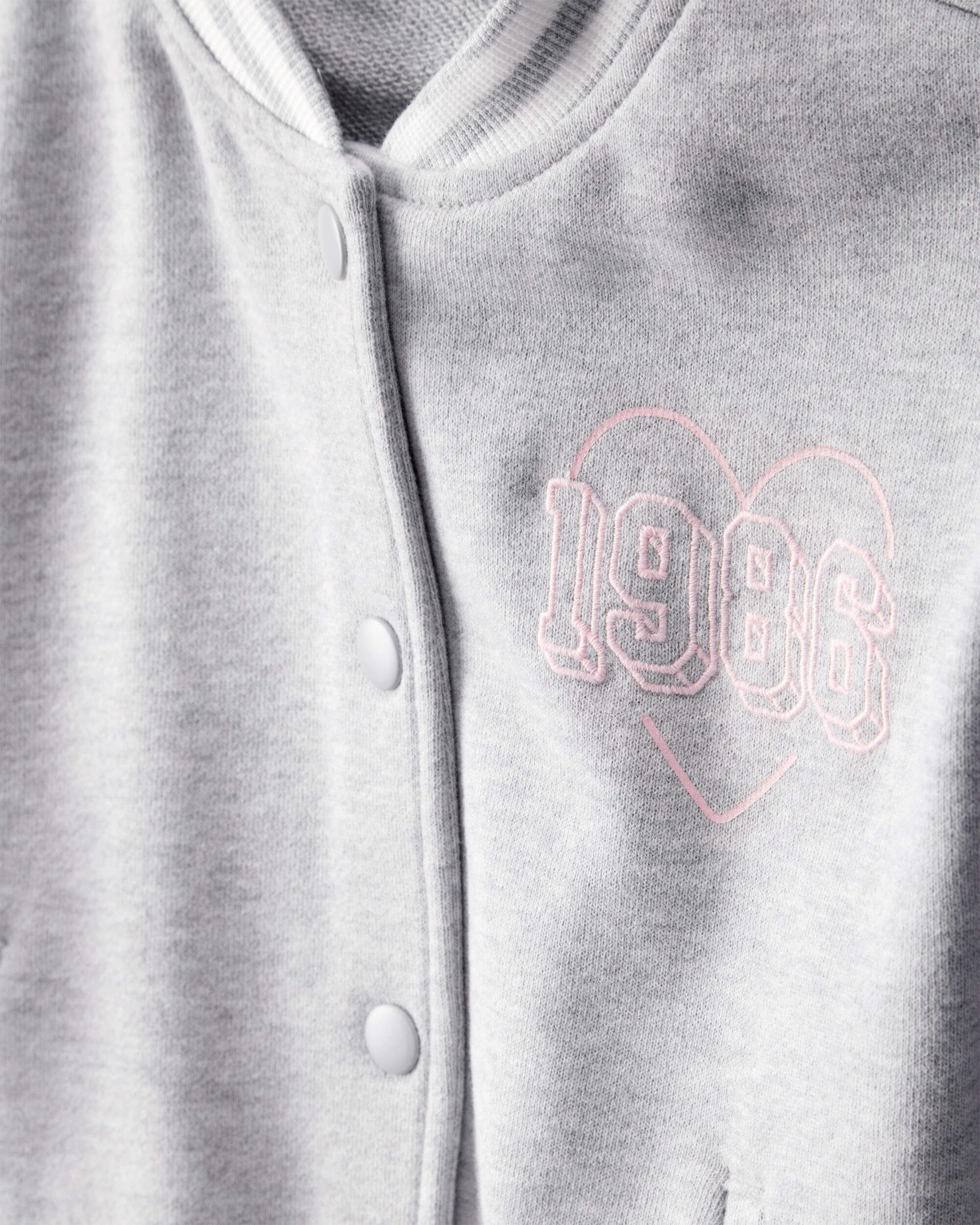 Kid 1986 Heart Varsity Jacket - Grey