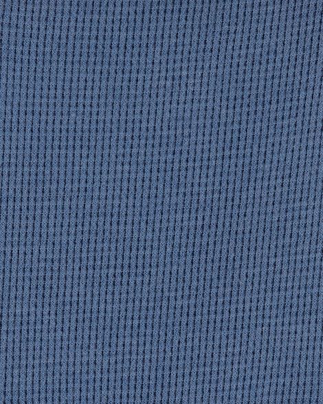  Product image 5 of Baby 2-Piece Long-Sleeve Tee & Waffle Knit Coverall Set - Blue/White