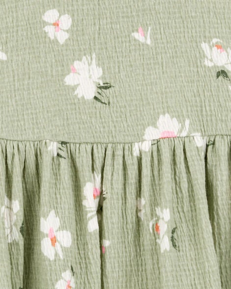  Product image 3 of Toddler Floral Tiered Dress- Green