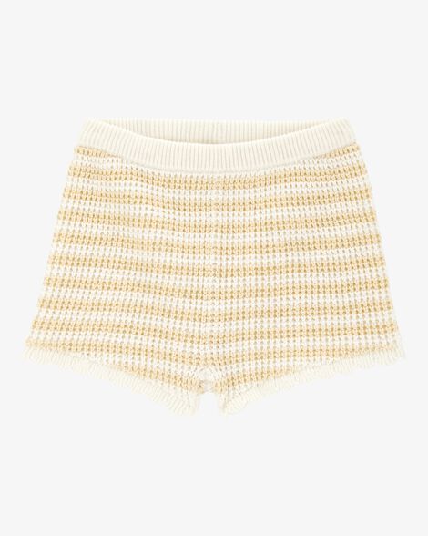  Product image 1 of Baby Knit Striped Shorts - Yellow