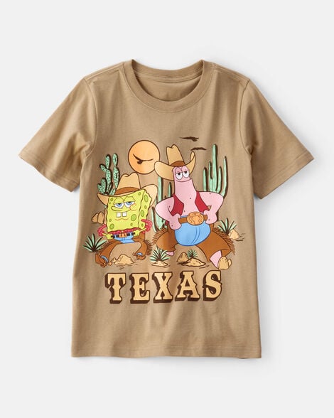 boys spongebob squarepants™ texas short-sleeve graphic tee - brown