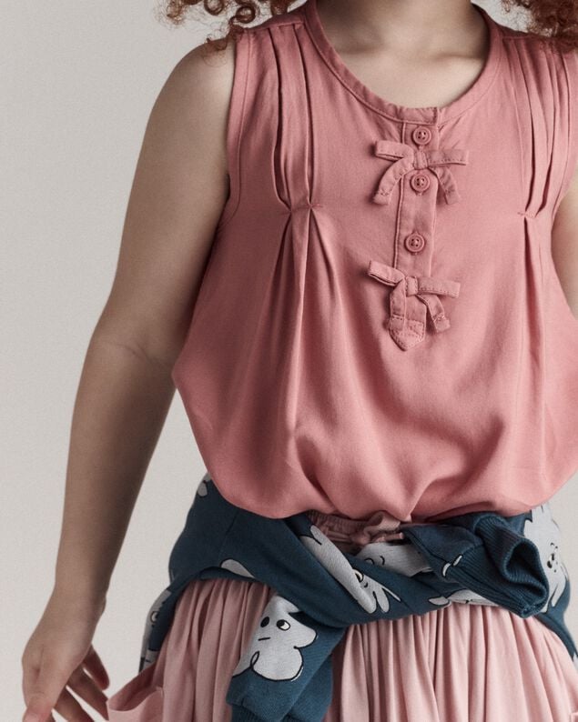 Product image 1 of Toddler Girl Sleeveless Bow Top - Pink