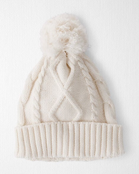 Baby Organic Cotton Cable Knit Winter Hat