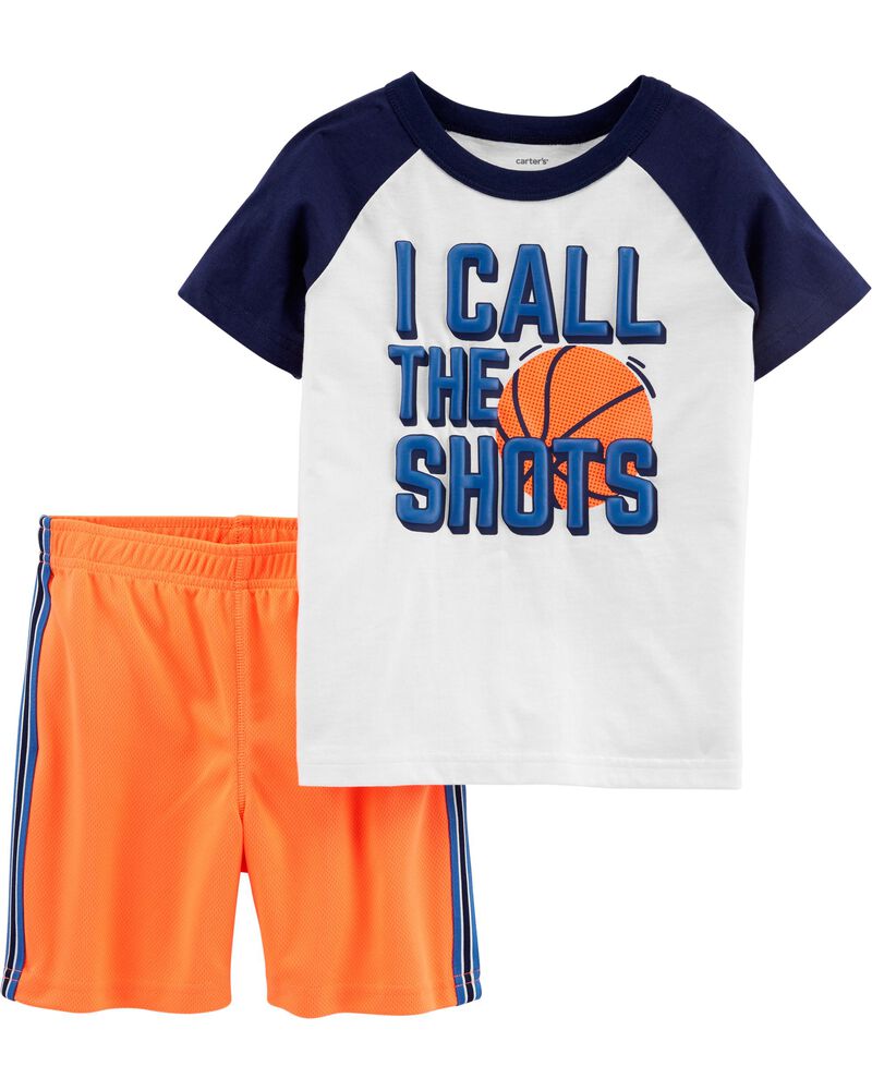 2 Piece Basketball Jersey Tee Mesh Short Set Carters Com