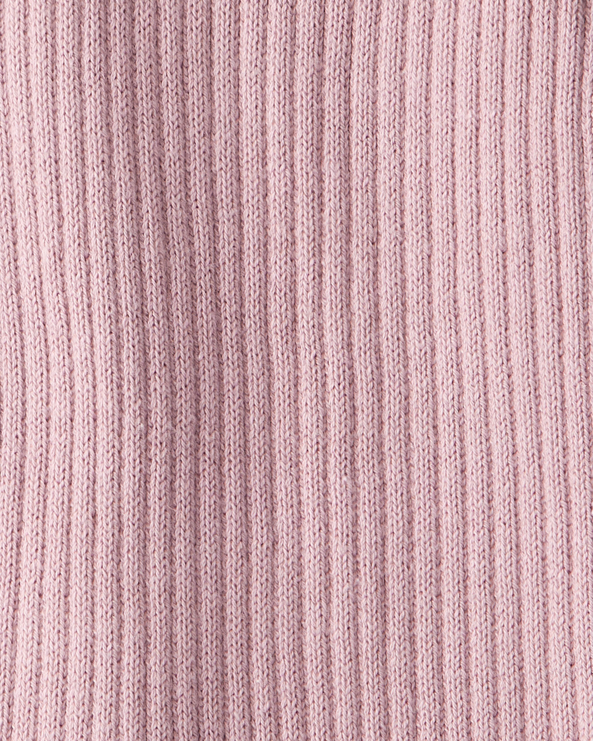 Baby Girl Ribbed Cotton Jumpsuit - Pink
