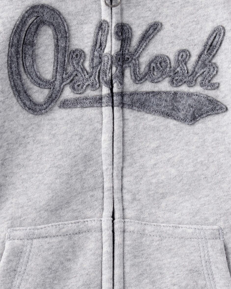Product image 3 of Toddler Boy OshKosh Fleece Logo Zip Jacket - Grey