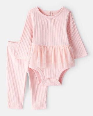 Baby Princess Era Bodysuit & Tutu Pant Set - Blue/White