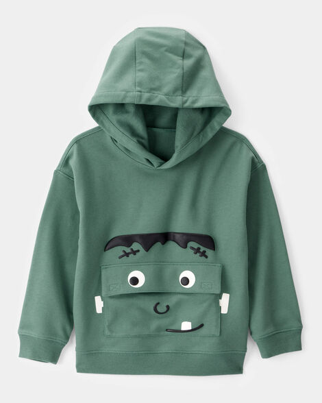 toddler boy halloween frankenstein pullover hoodie - green