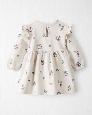 Product image 2 of Baby Girl Organic Cotton French Terry Dress in Berry Blossom Print