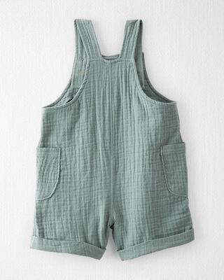 Product image 2 of Baby Organic Cotton Gauze Shortalls in Green