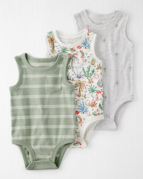  Product image 1 of Baby 3-Pack Organic Cotton Rib Bodysuits