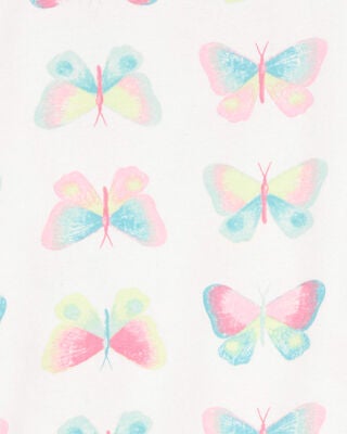 Product image 2 of Kid Butterfly Print Snug Fit Cotton 4-Piece Pajamas