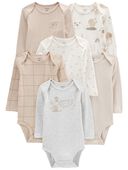 Multi - Baby 6-Pack Long-Sleeve Bodysuits, Selected