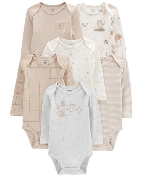 Product image 1 of Baby 6-Pack Long-Sleeve Bodysuits