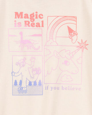 Product image 2 of Kid Magic Is Real Short-Sleeve Graphic Tee - Ivory