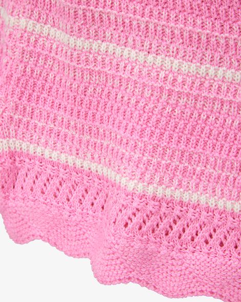  Product image 3 of Baby Striped Crotchet Knit Shorts - Pink