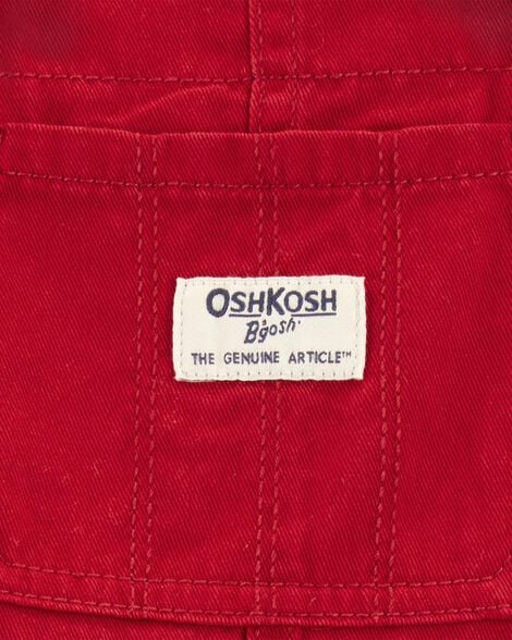  Product image 3 of Toddler Twill Eyelet Shortalls - Red