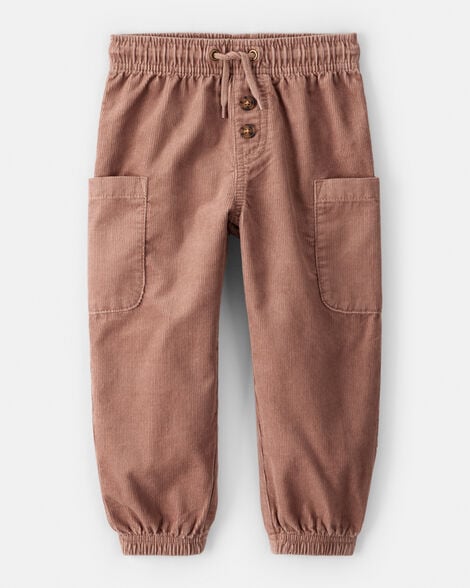 Baby Boy Corduroy Joggers - Brown