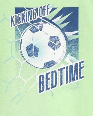 Product image 2 of Kid 2-Piece Soccer Print Loose Fit Pajamas