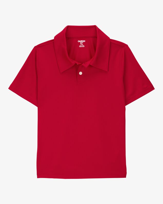 Product image 1 of Kid Active Uniform Polo Shirt in Moisture Wicking BeCool™ Fabric - Red