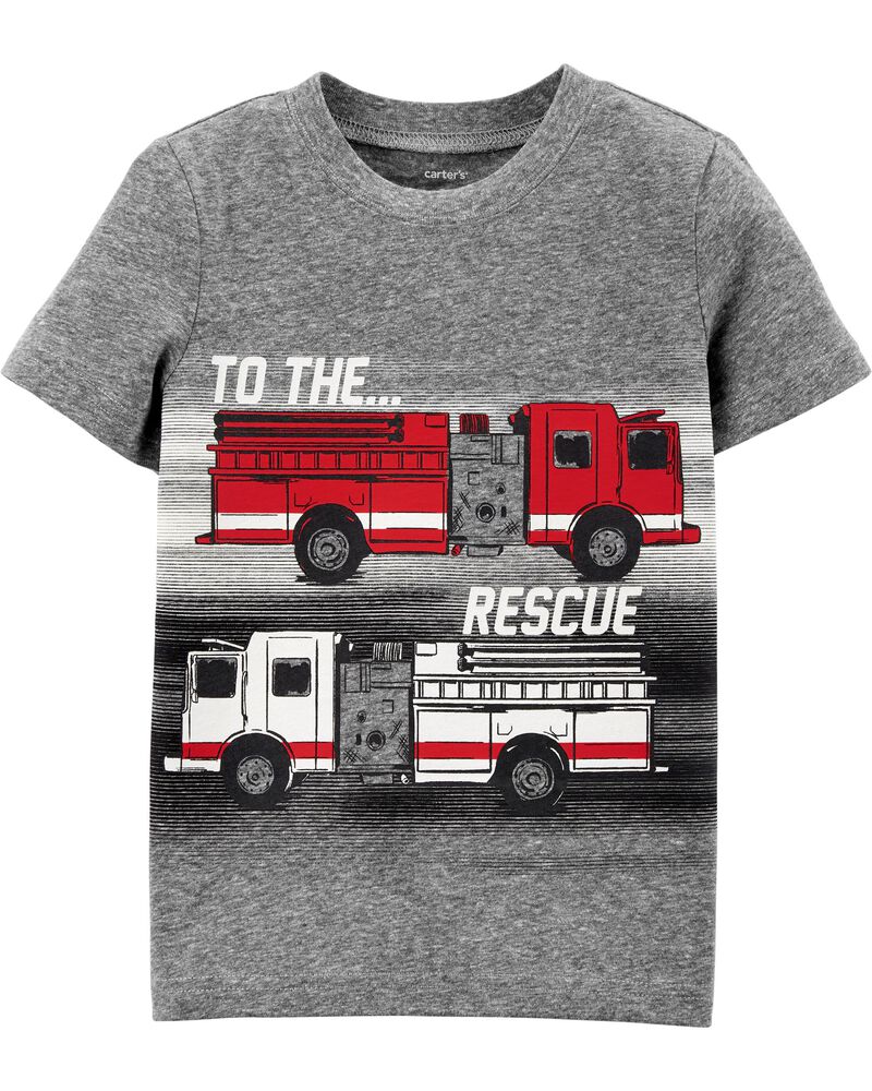 Toddler Heather Glow In The Dark Firetruck Tee Carters Com
