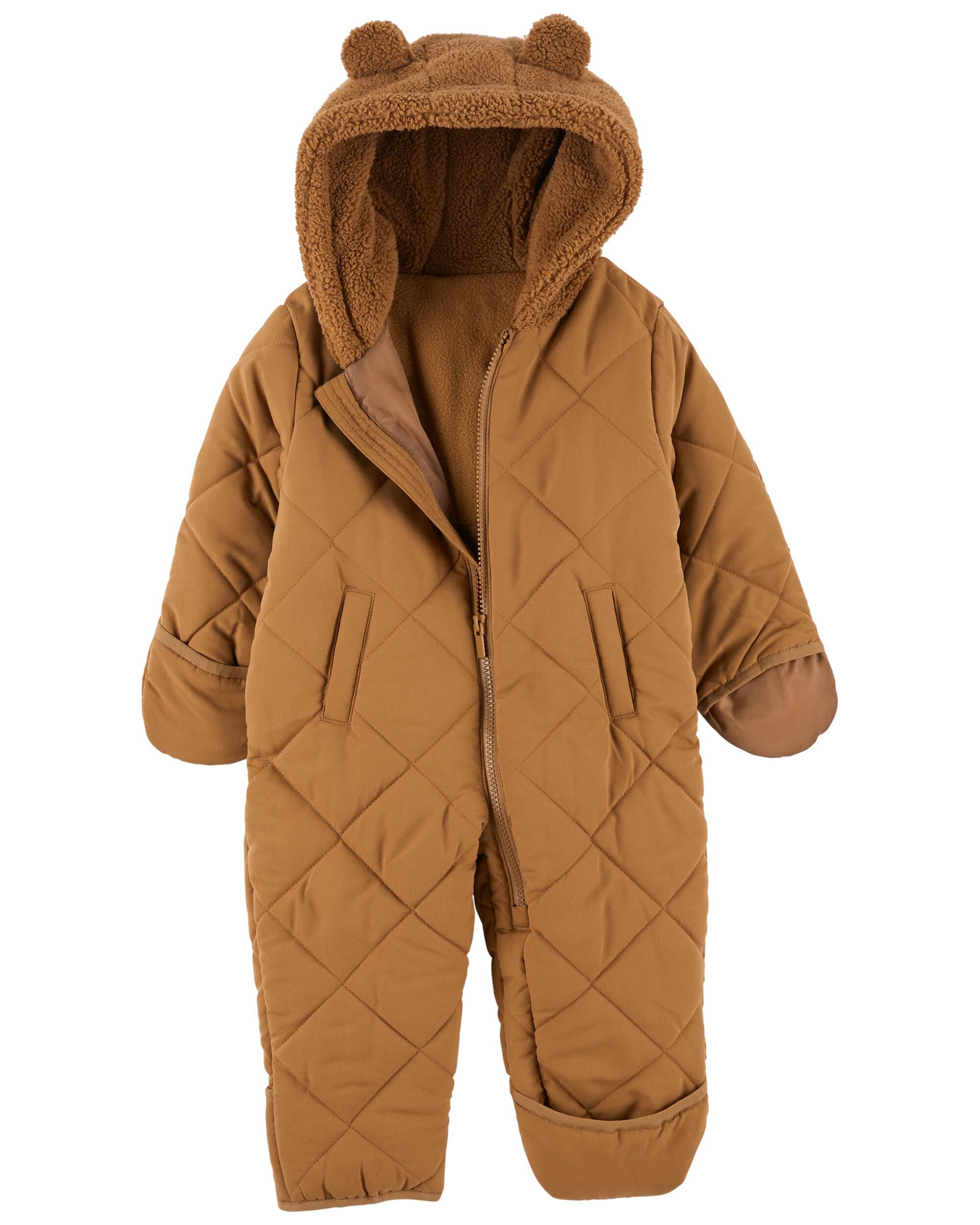 Baby Quilted Bear Hood Snowsuit Carter s Carter s