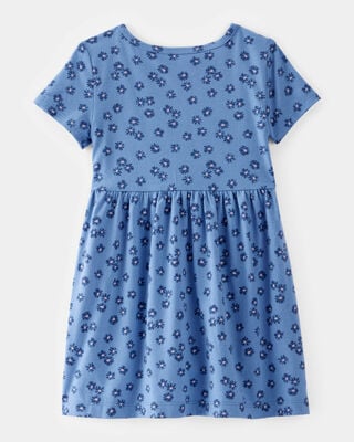 Product image 2 of Toddler Girl Flower Power Short-Sleeve Knit Dress - Blue