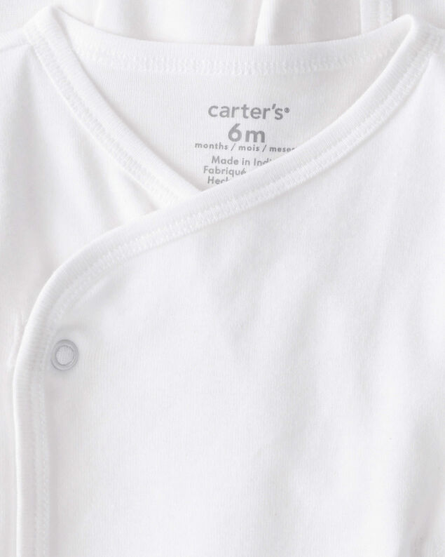 Product image 2 of Baby 4-Pack Long-Sleeve Side-Snap Tees - White