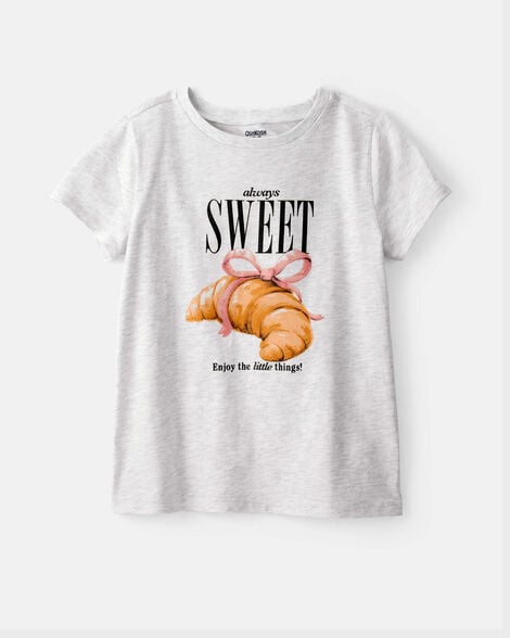 Girls Always Sweet Short-Sleeve Graphic Tee - Grey