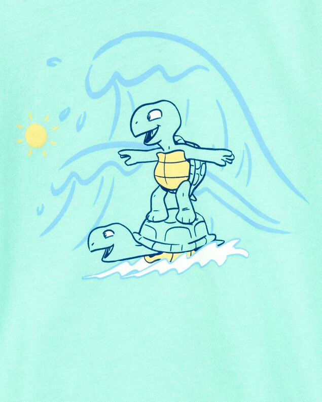 Product image 2 of Toddler Boy Surfing Turtle Short-Sleeve Graphic Tee - Aqua