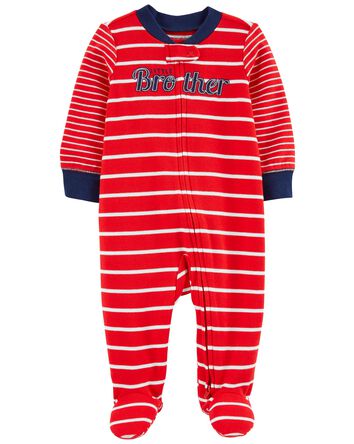 Baby Brother 2-Way Zip Cotton Sleep & Play Pajamas