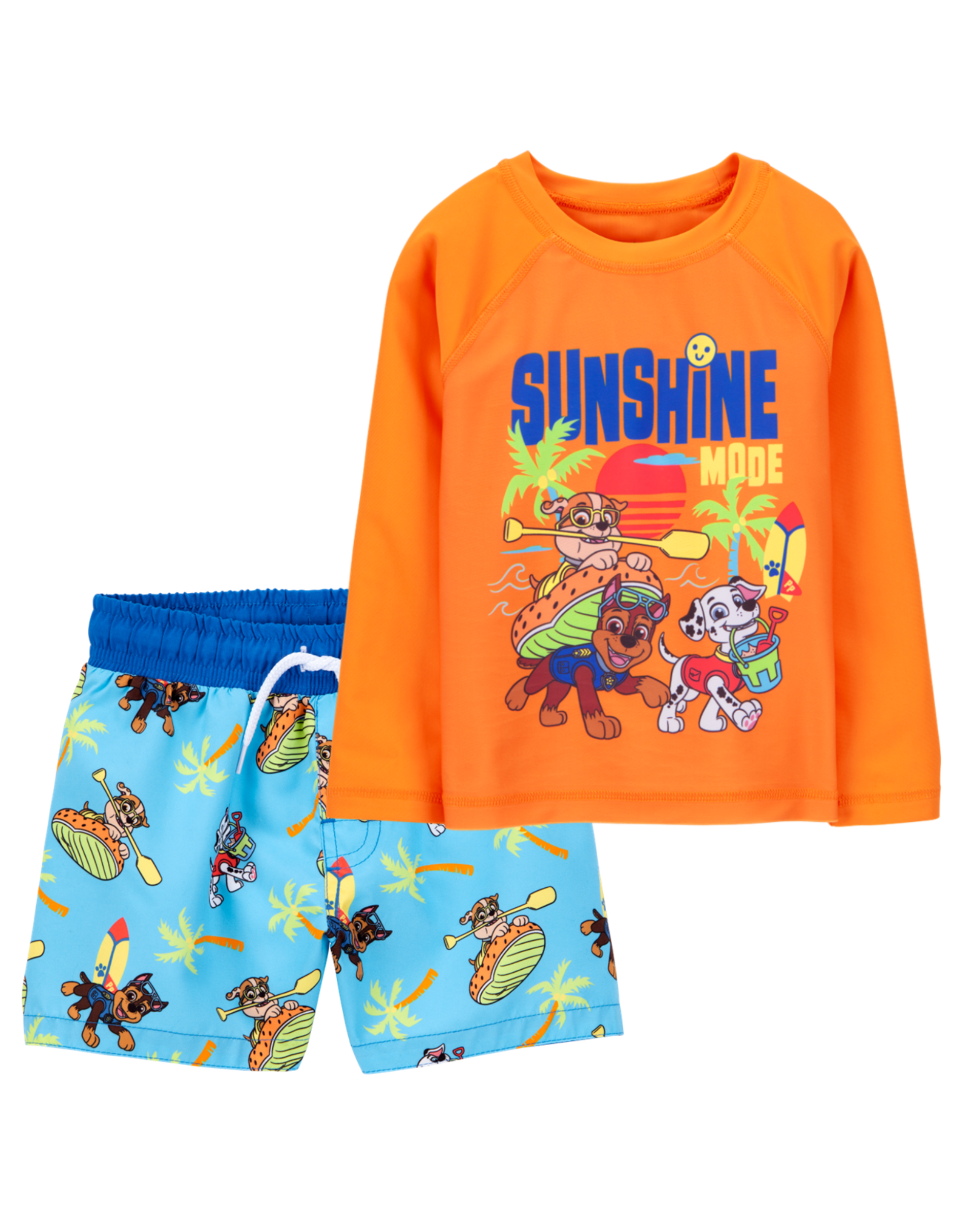 Toddler 2-Piece PAW Patrol Rashguard & Swim Trunk Set