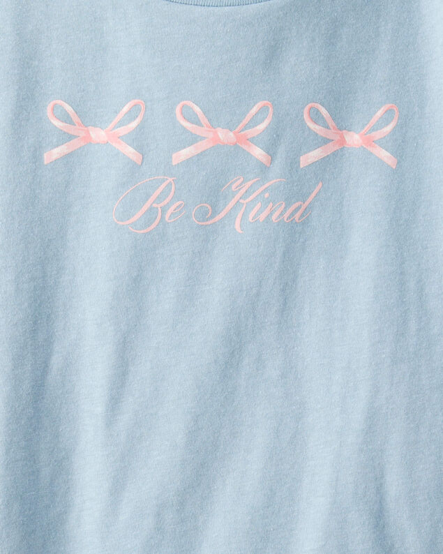 Product image 2 of Girls Bow Short-Sleeve Graphic Tee - Blue