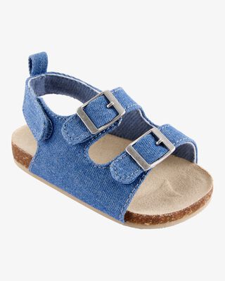 Product image 1 of Baby Chambray Buckle Faux Cork Sandals