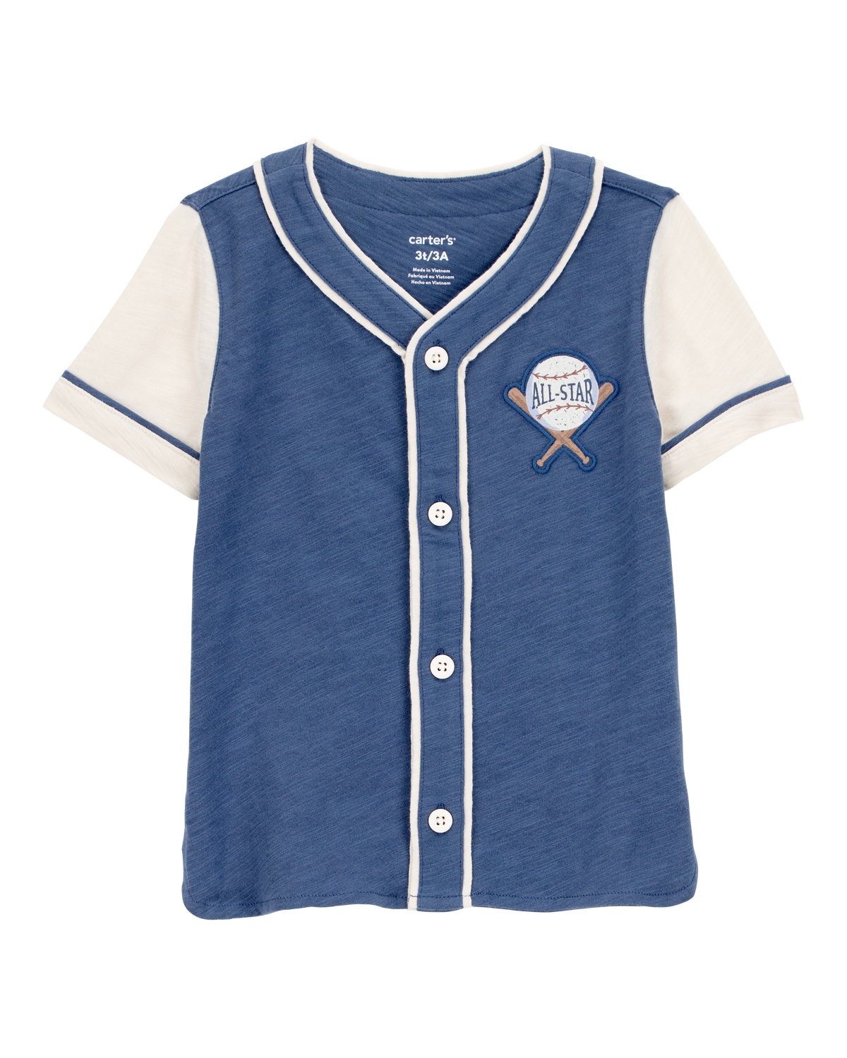 最大80％オフ Baseball All-Star Baby Button-Down Navy - Tee Vintage トップス