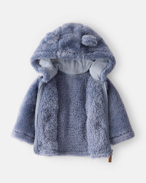 Product image 2 of Baby Boy Sherpa Lined Long-Sleeve Sweater - Blue