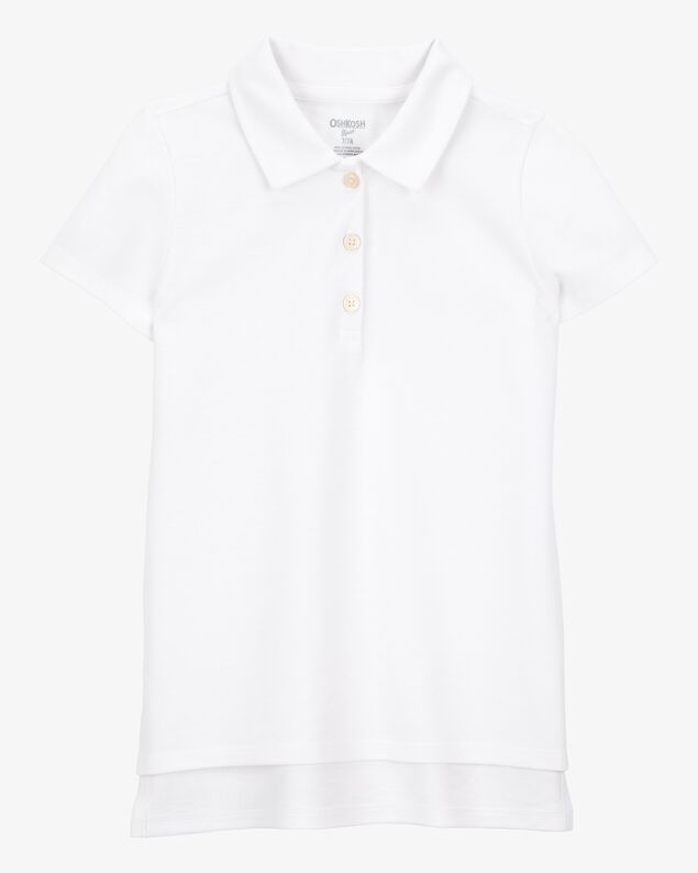 Product image 1 of Kid Pique Uniform Polo Shirt - White