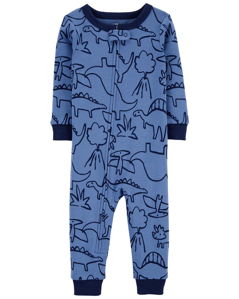 Baby Blue 1 Piece Dinosaur 100 Snug Fit Cotton Footless Pjs Carters Com